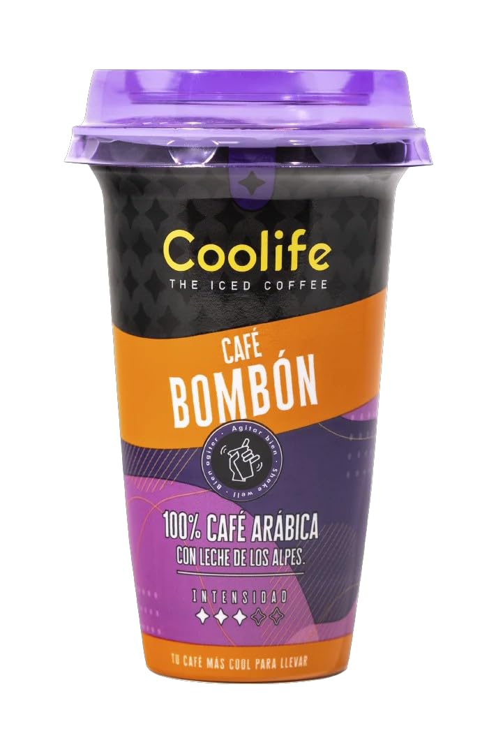 PACK 10 - Café Frío Bombón Listo para Tomar 230ml – Café Dulce y Cremoso con Granos 100% Arábica y Leche Fresca de los Alpes, Bebida Ready to Drink en Formato Vaso