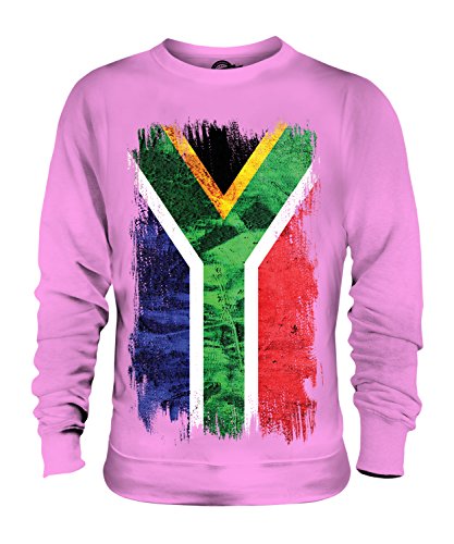 Sweat homme femme motif drapeau grunge Afrique du Sud confortable
