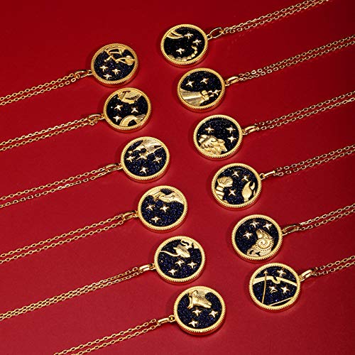 Pendentif colliers douze constellations or pour bijoux femmes