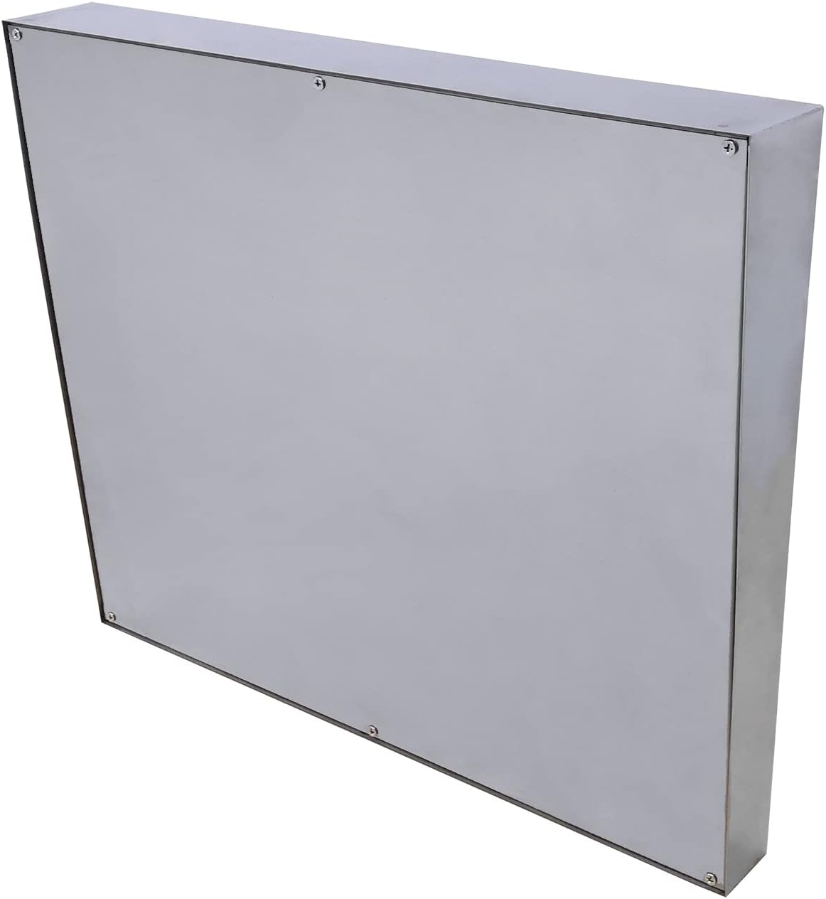 FixtureDisplays® 20X17X3" Memorial Marker Headstone Garden Pet Grave Stone Made from Stainless Steel and Black Acrylic, Ready for Engraving 10108-NPF