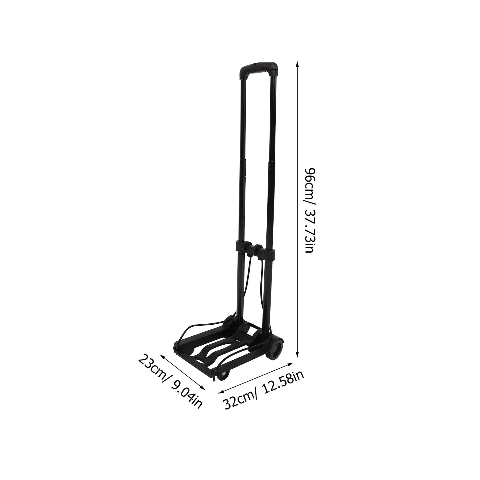 OUNONA Carro de Equipaje Plegable y Ligero Ruedas, Construcción Resistente de Hierro y Abs para Uso Diario y Viajes, Carrito Utilitario Portátil y Duradero