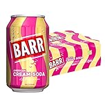 BARR 24 Pack American Cream Soda, Zero No Sugar Sparkling Soft Drink with a Creamy Taste of American Cream Soda Fizzy Pop, 24 x 330ml Cans