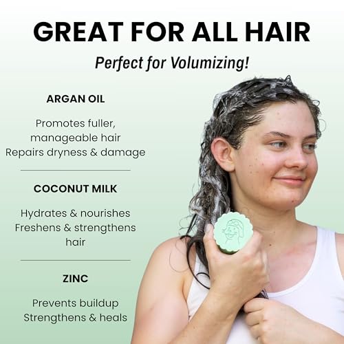 Image of Otter co. Tea Tree & Rosemary Volumizing Conditioner Bar - Castor & Olive Oil, Zinc, Vegan, Hydrating, Sulfate Free & Non Toxic - Men & Women Bar Conditioner for Travel, All Hair Types, Made in USA