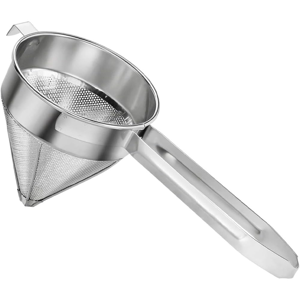 Tamiz de acero inoxidable de malla fina, tamiz cónico de China y colador de puré para cocina y cocina