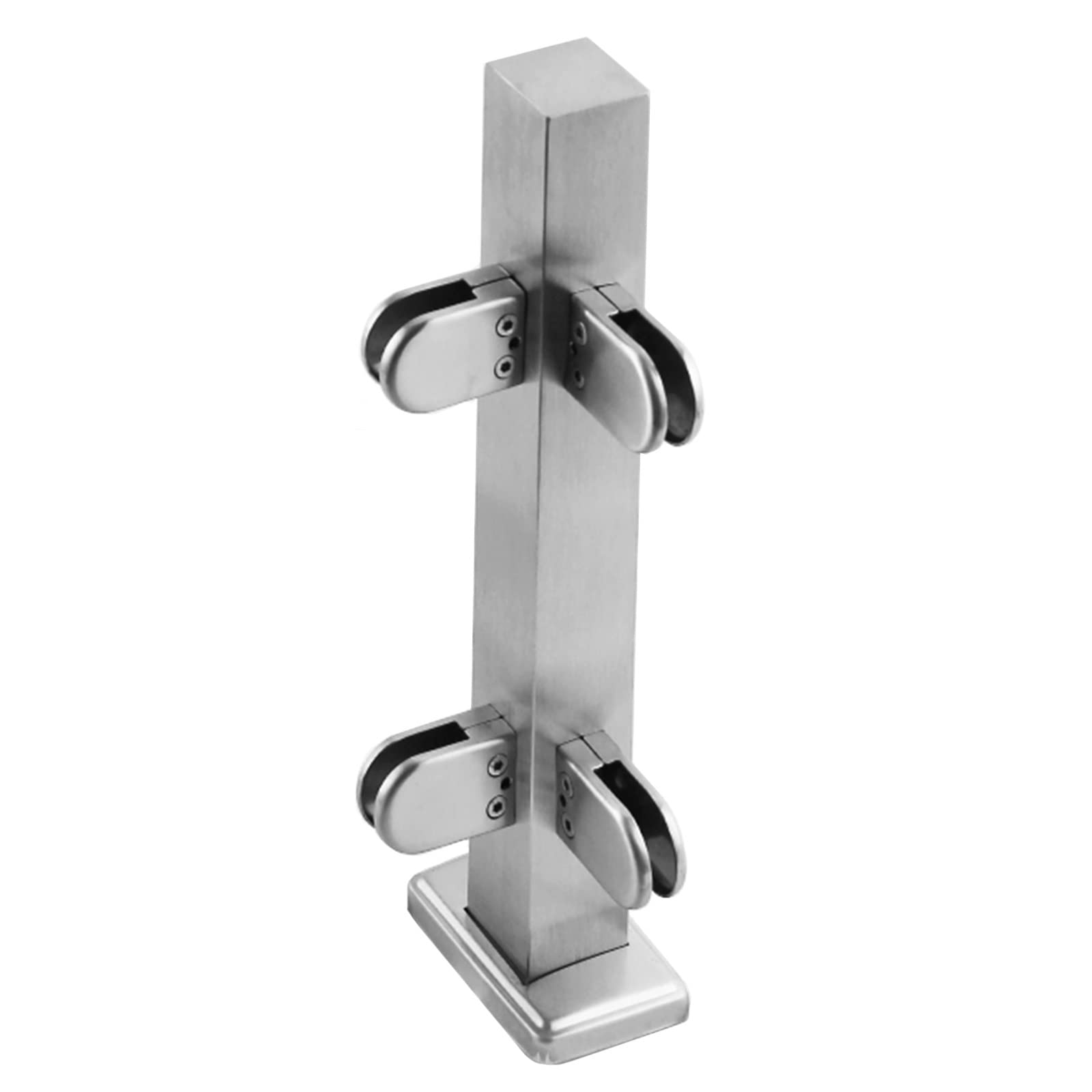 Poteau de garde-rail en verre en acier inoxydable finition carrée haut de gamme