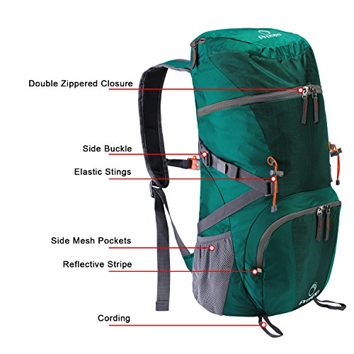 Prospo 40L Lightweight Foldable Hiking Backpack Camping Backpack Climbing Bag Large Packable Travel Daypack for Hiking Camping - Image 4