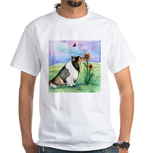 CafePress Sheltie Shetland Sheepdog T-Shirt 100% Cotton T-Shirt, White