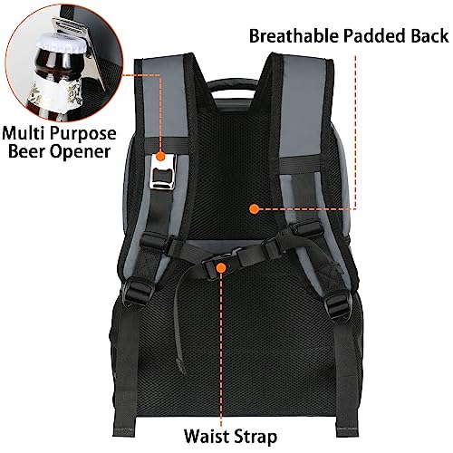 Image of MATEIN Cooler Backpack, 26 Cans Insulated Lunch Backpack for Men Women, Leakproof Double Layer Lunch Cooler Bag Lightweight Soft Lunch Backpack with Cooler Compartment, Beach Camping Hiking Beer Gifts