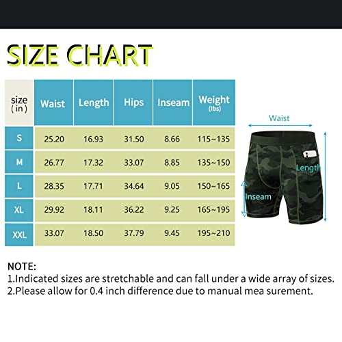 Abtioyllz Compression Shorts For Men Spandex Sport Shorts Zip Pockets Workout Football Base-Layer Athletic Underwear Shorts #TOP4