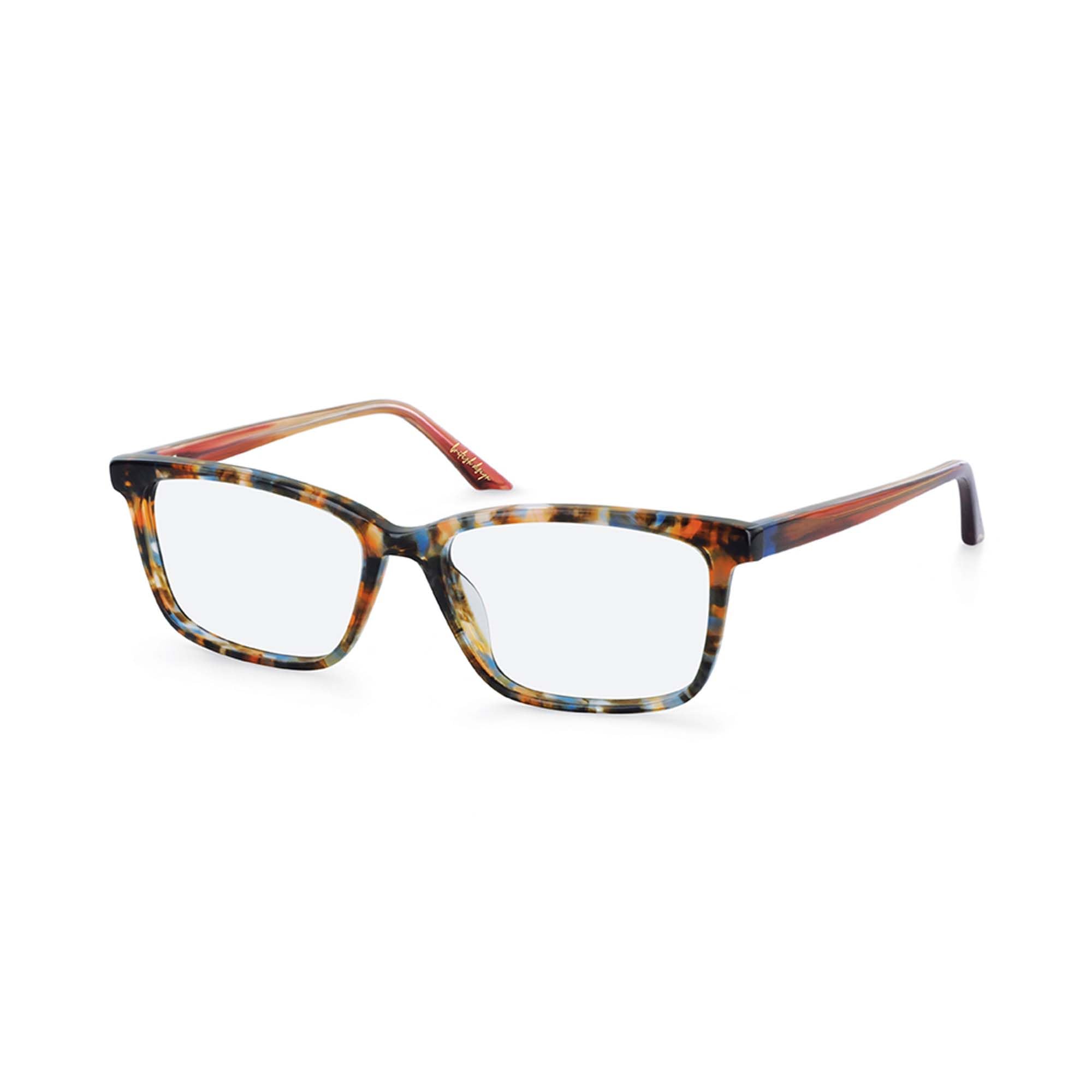 Episode Brille mit Sehstärke für Damen optional mit Sonnenbrillentönung oder Blaulichtfilter, Rechteckig, gefertigt aus Acetat (inklusive Brillenetui)