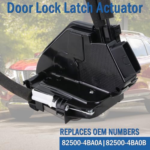 Image of Rear Passenger Right Side Door Lock Actuator 82500-4BA0A Compatible with Nissan Rogue Sport Utility 2014 2015 2016 2017 2018 2019, Door Latch Replaces 82500-4BA0B