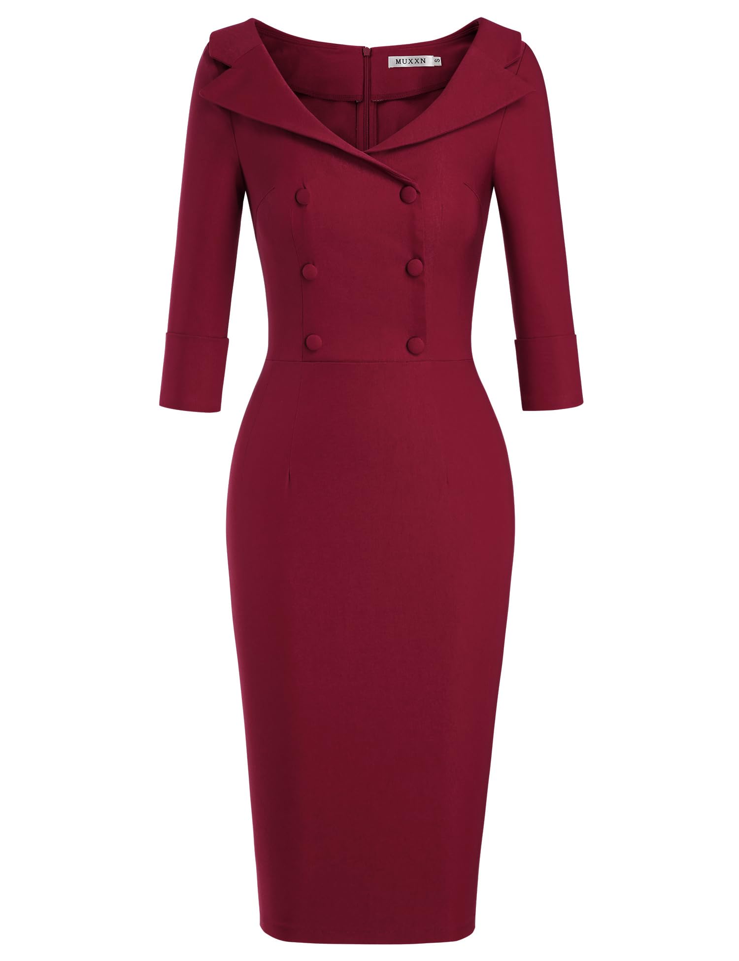 MUXXN Women's Classic Vintage Sweetheart Neckline Cocktail Prom Tea Dress