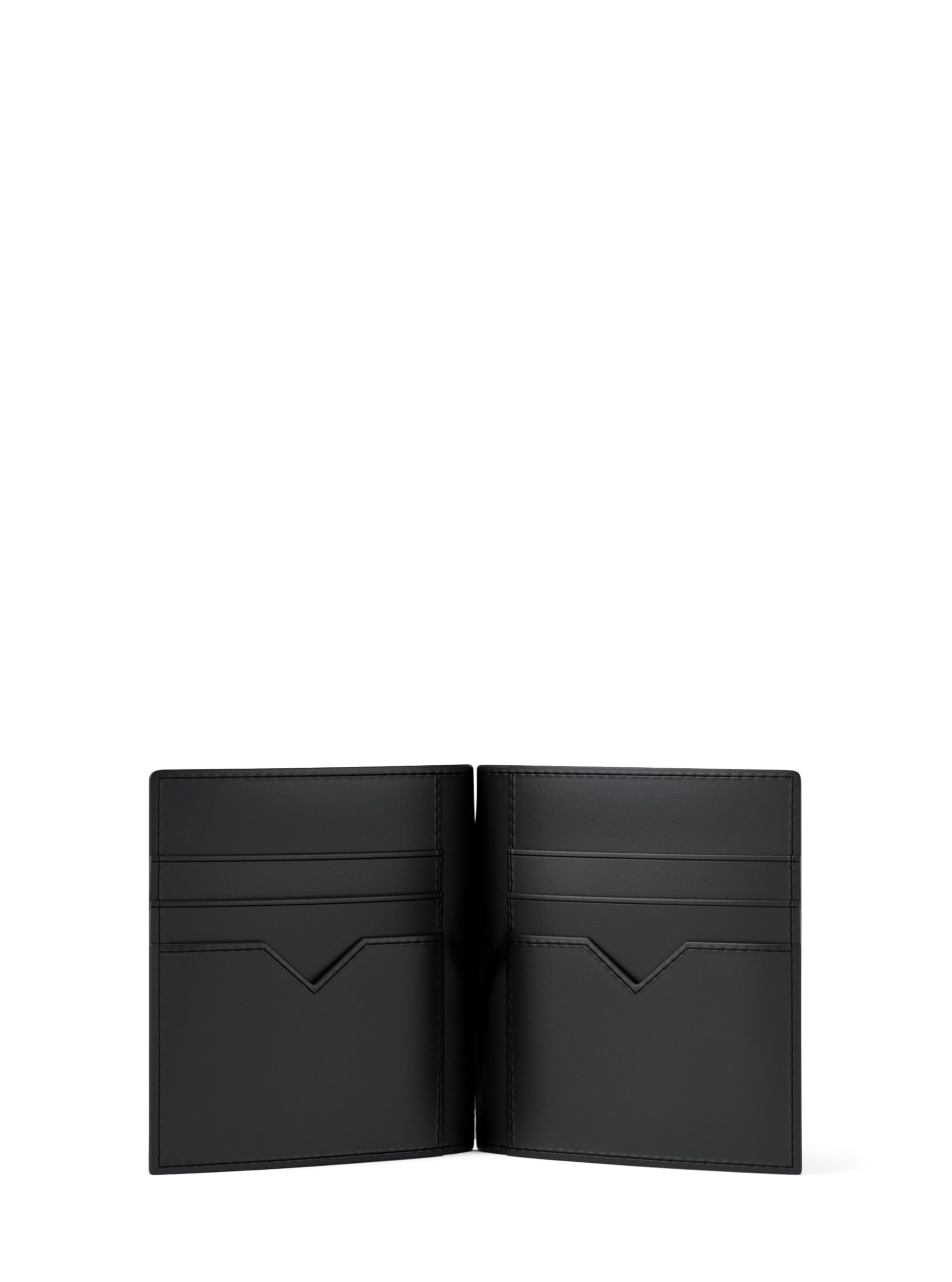 Michael Kors Edison - Porta biglietti pieghevole sottile con fermasoldi, nero, One Size
