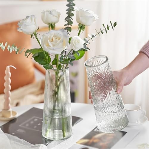Vase en verre cône transparent grand modèle déco maison