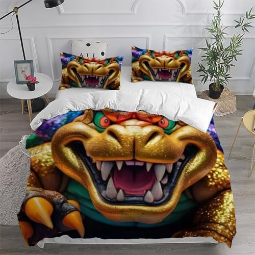 Housse de couette double microfibre dessin animé animaux 3D - 6