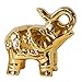 Produktbild FLAMEER Gartenfigur Dekofigur Elefant Skulptur Garten Keramik Deko Elefant für Innen oder Außen - Gold