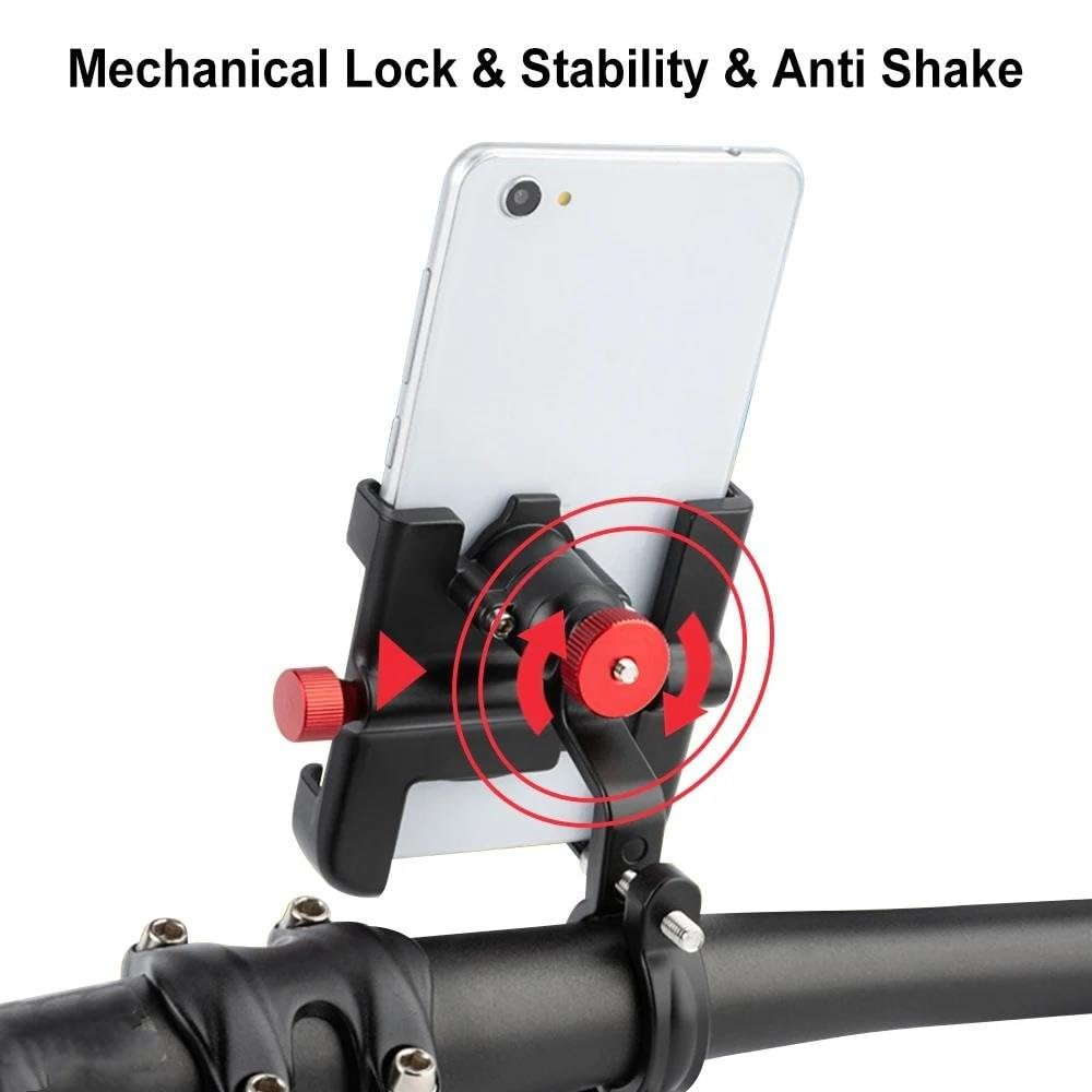 Supporto Telefono Bici Moto Alluminio Manubrio Regolabile Antiscivolo Accessori Ciclismo