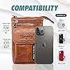 Hengwin Crossbody Phone Bag, Men’s Shoulder Strap Bag, Genuine Leather Card Wallet, Mobile Phone Case Holder, Small Purse Handbag, Passport Travel Pouch Carrier #1