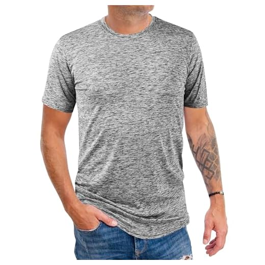 Camisetas masculinas básicas de gola redonda, manga curta e modelagem macia, básica, leve, academia, atlética, Cinza claro, XGG
