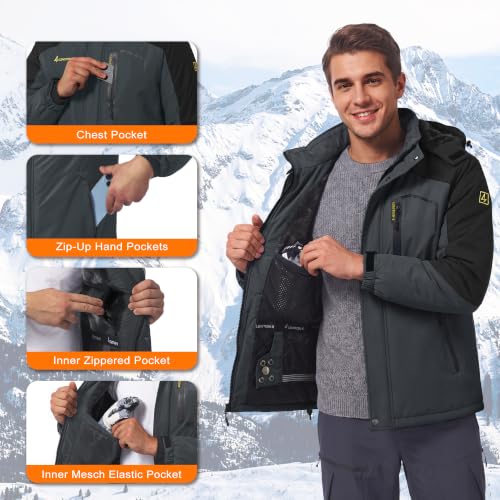 Image of Mens Winter Coats Puffer Waterproof Ski Insulated Jacket