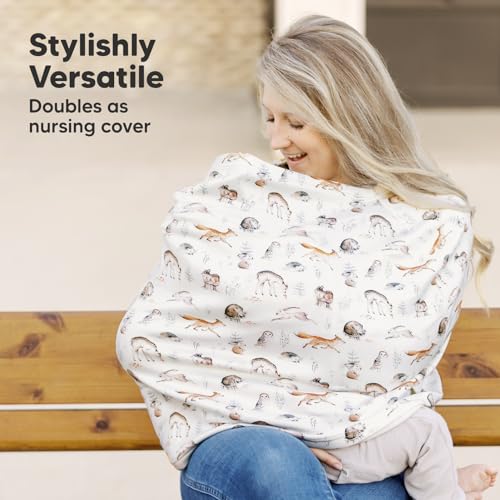 Image of KeaBabies Winter Car Seat Cover Baby, Newborn - Universal Fit Infant Carseat Covers Baby Girl, Boy, Breathable, Lightweight Blanket, Easy to Use Stroller Canopy, Rain,Wind,Sun Shade(Arcadia)