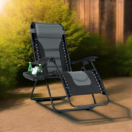 reclining lawn chair with cup holder