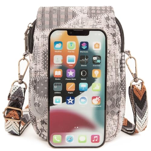 Image of SILKAREA Embroidered Cute Mini Crossbody Bag for Women Small Handbags Wristlet Wallet Bag Cell-phone Pouch Coin Purse