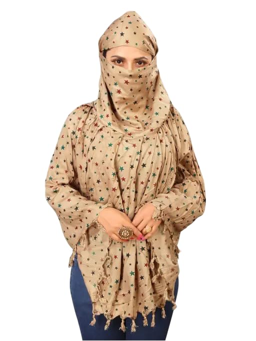 Cotton 2 In 1 Long Scarf Mask With Dupatta Usable For Vehicle Driving | Universal Size | For Girl & Women | Mix Pattern, Female, White-image-21