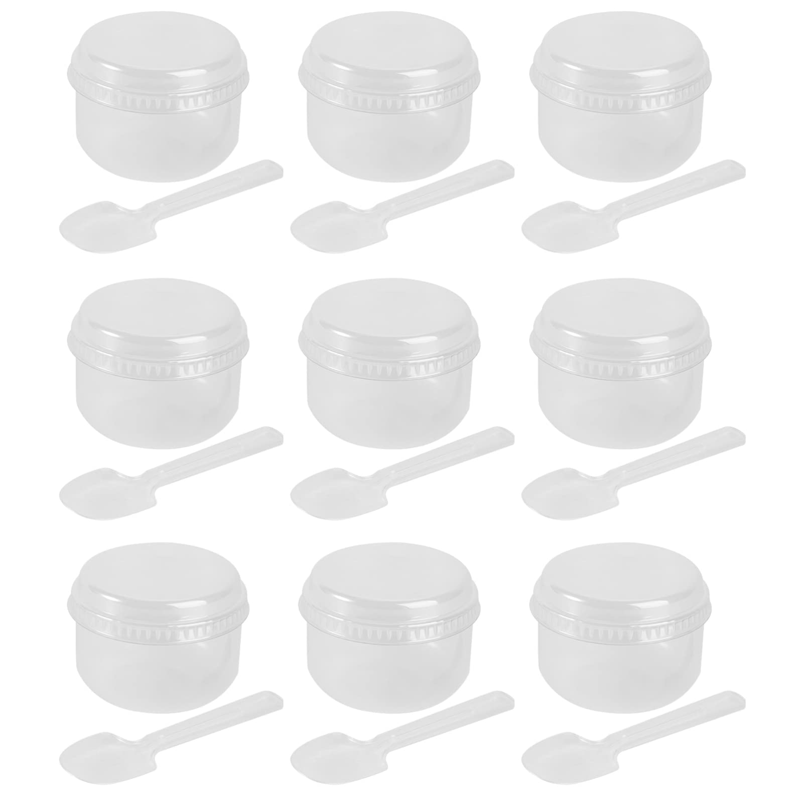 Ipetboom 50sets Reusable Pudding Beaker Dessert Containers for Baking Diy Cake Cup for Parties and Events