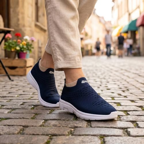 Image of AJANTA Men Premium Sports Shoes for Men | Lightweight Performance Running & Training Sneakers | Breathable Gym & Walking Shoes | Anti-Skid Cushioned Athletic Footwear for Outdoor & Daily Wear