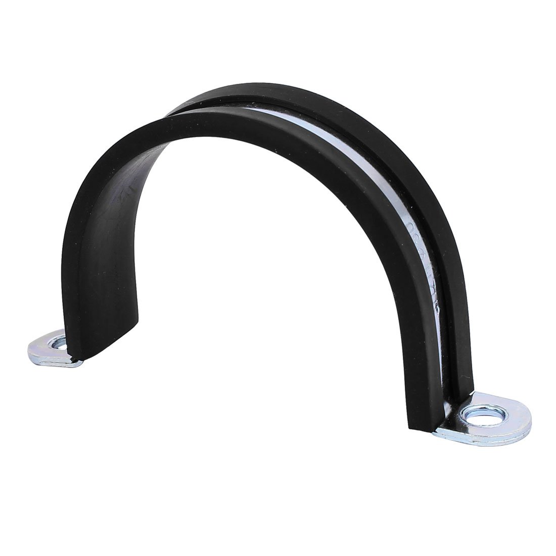 Aexit 50mm EPDM Clamps Rubber Lined U Shaped Pipe Tube Strap Clamps Clips Strap Clamps Fasteners 3pcs