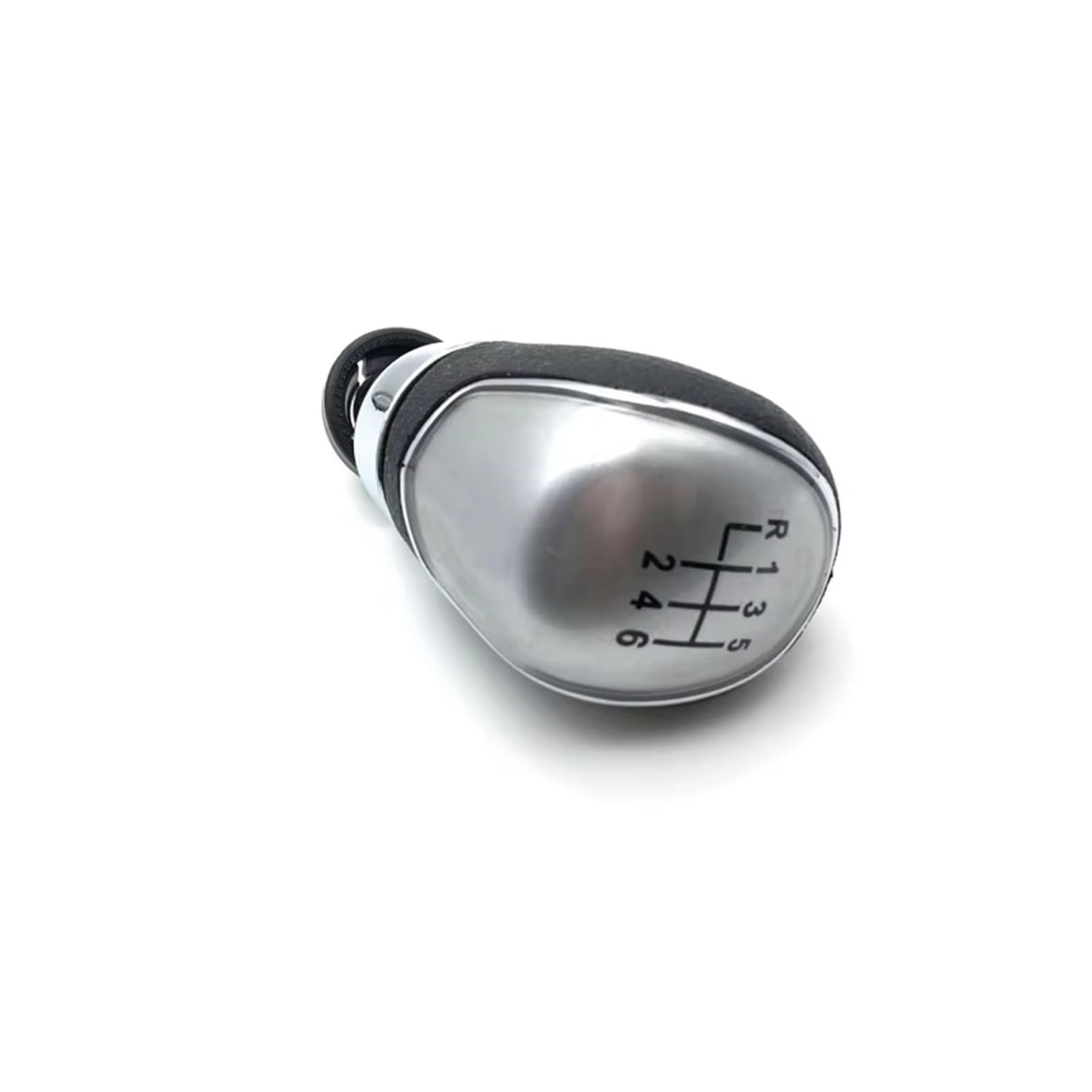 Ouvecr Silver 6Speed Car Shift Gear Knob Handle For Focus 2 Mk2 Fl Mk3 Mk4 Mk7 For Mondeo For Kuga For Galaxy For Fiesta 5 Speed 6 Gear Shift Knob Manual Gear Shift Cover(Silver 6Speed)