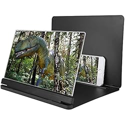 Soporte Para Celular Con Lupa Lupa de Pantalla de 12 ´´, Lupa de Pantalla de teléfono móvil, Pantalla de proyector, Amplificador de Video HD, ampliadora de teléfono Celular, Soporte de Soporte de Pantalla Compatible con Todos