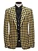 Men's Plaid Blazer 2 Button Lightweight Regular Fit Checked Plaid Suit Sport Coat Jacket Casual Daily Dress Jacket Sport Coat Yellow