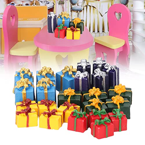 SPYMINNPOO Puppenhaus-Geschenke, 25 StüCk Puppenhaus-Weihnachtsgeschenkboxen aus Harz, 5 Farben, PäDagogische Mini… – Bild 5