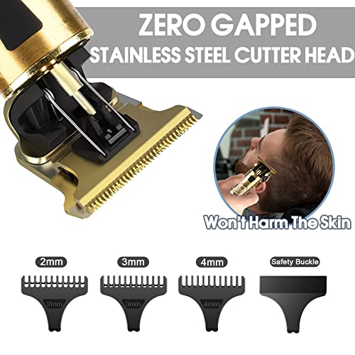 Szjhxin Professional Hair Clippers For Men, Beard Trimmer Rechargeable Zero Gapped Cordless Haircut Trimmer Electric T Blade Liners Edgers Hair And Shaver Barbers Men Grooming Kit Lcd Display #TOP2