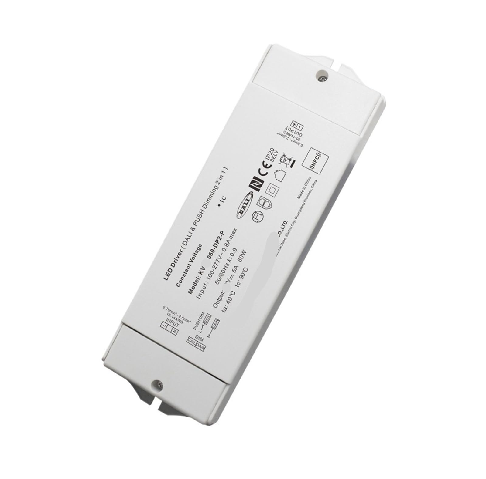PWANUIGTE Dt8 Cct DALI dimming Color Power Supply 60w 24v Dual Tone led Driver(24V 60W)