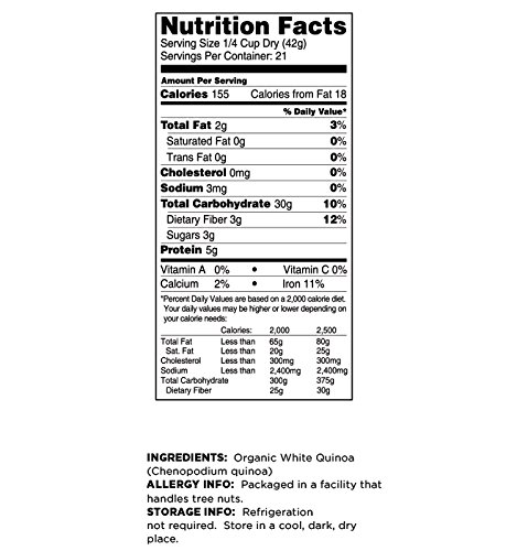 image for Terrasoul Superfoods Organic White Quinoa, 4 Lbs - Whole Grain | Pre-w