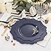 COLOSUS Navy Blue Disposable Plastic Party Plates Set Include 60pcs (30 guest) Dinner plate and Dessert Plate Heavy weight Party Dinnerware Plates