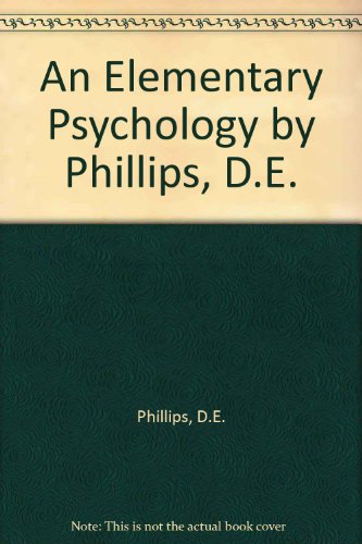 An Elementary Psychology B001A73WZW Book Cover