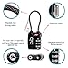 TSA Approved Luggage Lock - 3 Dial Combination Padlock - Small & Lightweight Cable Locks (2 Pack)