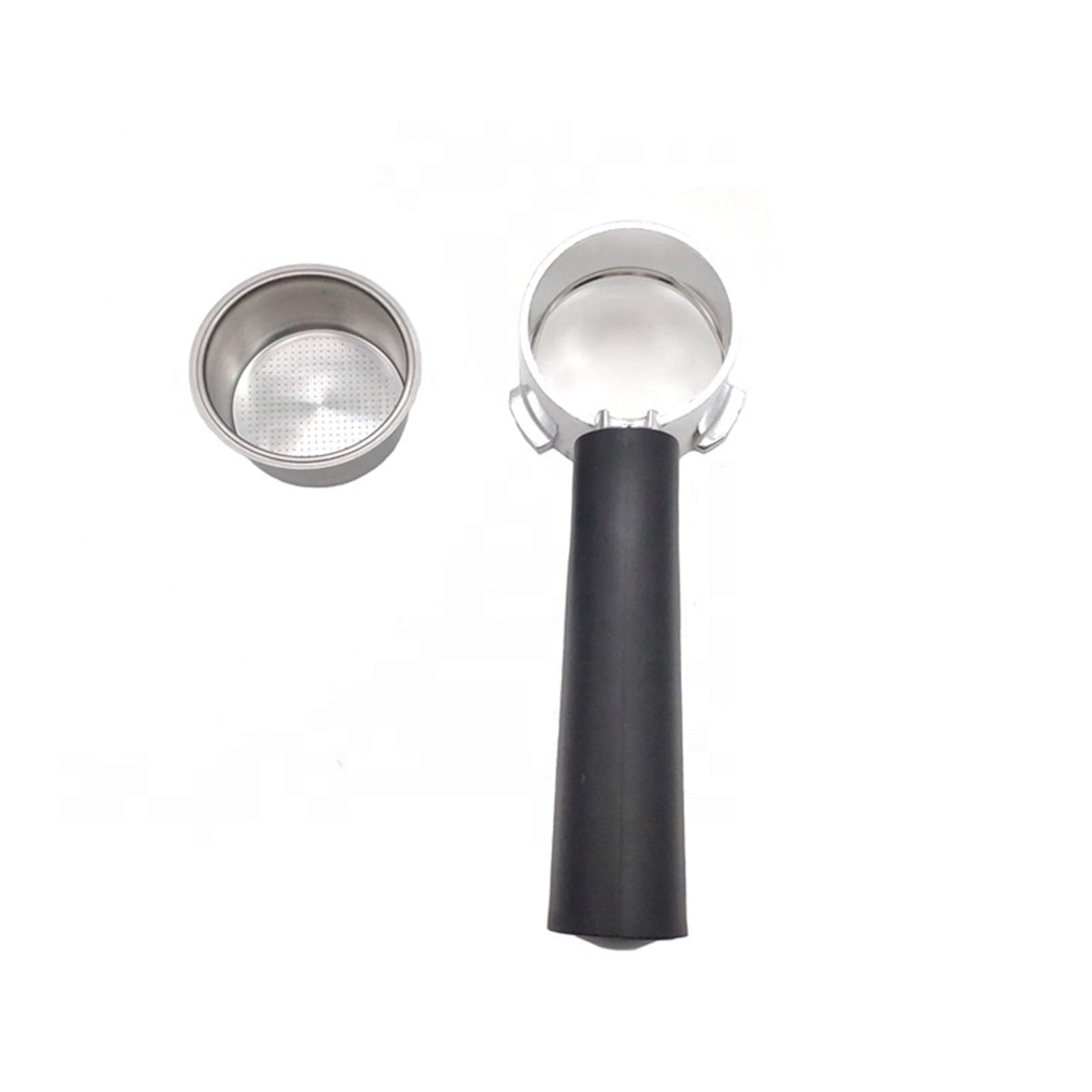 yaoqijie Portafiltro del caffè Senza Fondo 51mm Adatto per Accessorio Professionale per macchinetta del caffè Lasting (Color : Black)