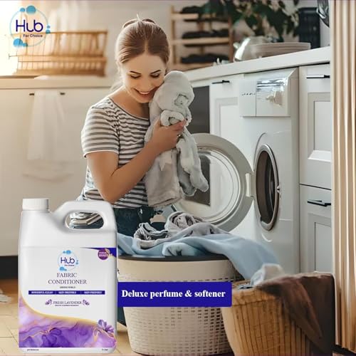 Image of Hub For Choice Fresh Lavender Fabric Conditioner, Skin Friendly, Powerful Clean, 5 Liter