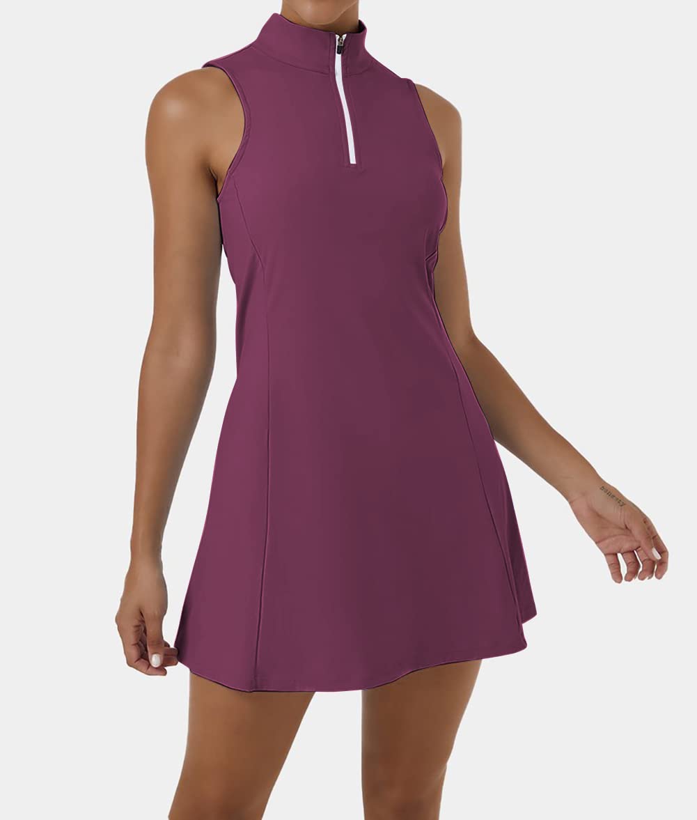 Vestido de Tenis para Mujer, con Pantalones Cortos Integrados y Bolsillos, para Entrenamiento y Golf