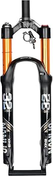 26/27.5/29 Inch Bike Suspension Fork Straight Tube Air Spring Front Fork QR 9mm Travel 100mm Mountain Bike Fork Manual/Remote Lockout XC AM Bicycle ForksRemote,27.5inch