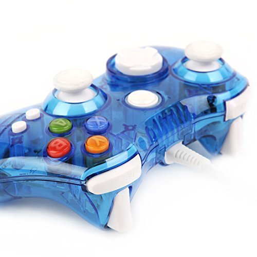 USB Wired Afterglow Blue Game Pad Controller Gamepad Joypad For Microsoft Xbox 360, xbox360, Windows 7, Windows 8