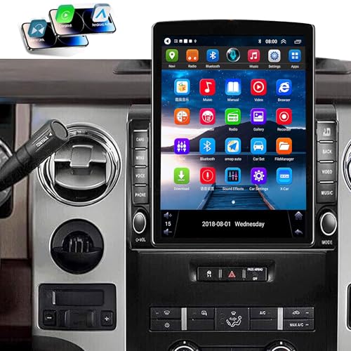 [4+64G] 9.7 Car Stereo Radio for Ford F150 2009 2010 2011 2012 2013 2014 Android 13 Touchscreen Radio Upgrade with Wireless Carplay & Android Auto AHD Camera GPS Navigation SWC WiFi FM Bluetooth