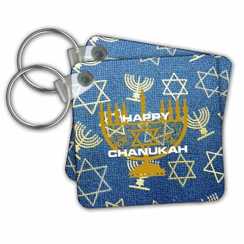 Key Chains Happy Chanukah with Menorahs (kc-62286-2)