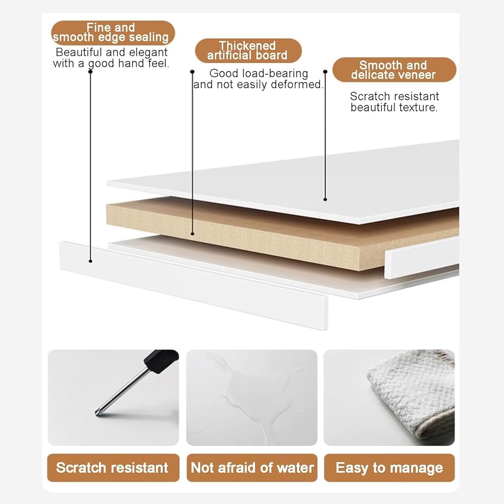 Tavolino da Letto con Ruote, Altezza Regolabile, Mobile, Adatto a Qualsiasi Punto della casa, per Letto King Size, scrivania da Letto per Anziani o disabili.