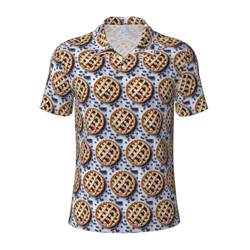 Polo imprimé pour homme Blueberry Pie 01 en maille douce
